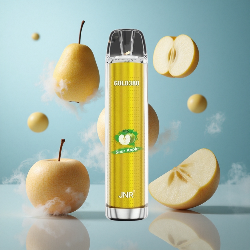 JNR Gold380 6000 Puffs 13ml 1500mAh 1.0ohm Mesh Sour Apple Disposable Vape