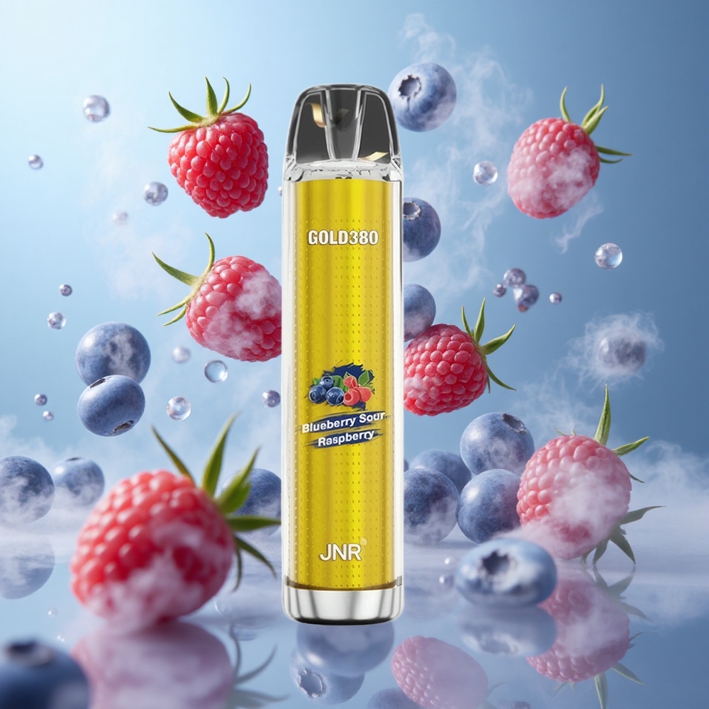 JNR Gold380 6000 Puffs 13ml 1500mAh Mesh Blueberry Sour Raspberry Disposable Vape