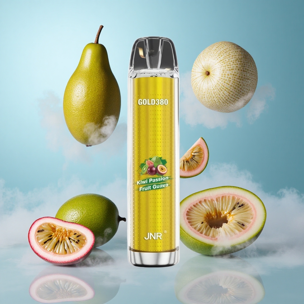 JNR Gold380 6000 Puffs 13ml Disposable Vape Kiwi Passion Fruit Guava 0%/2%/5% Nicotine