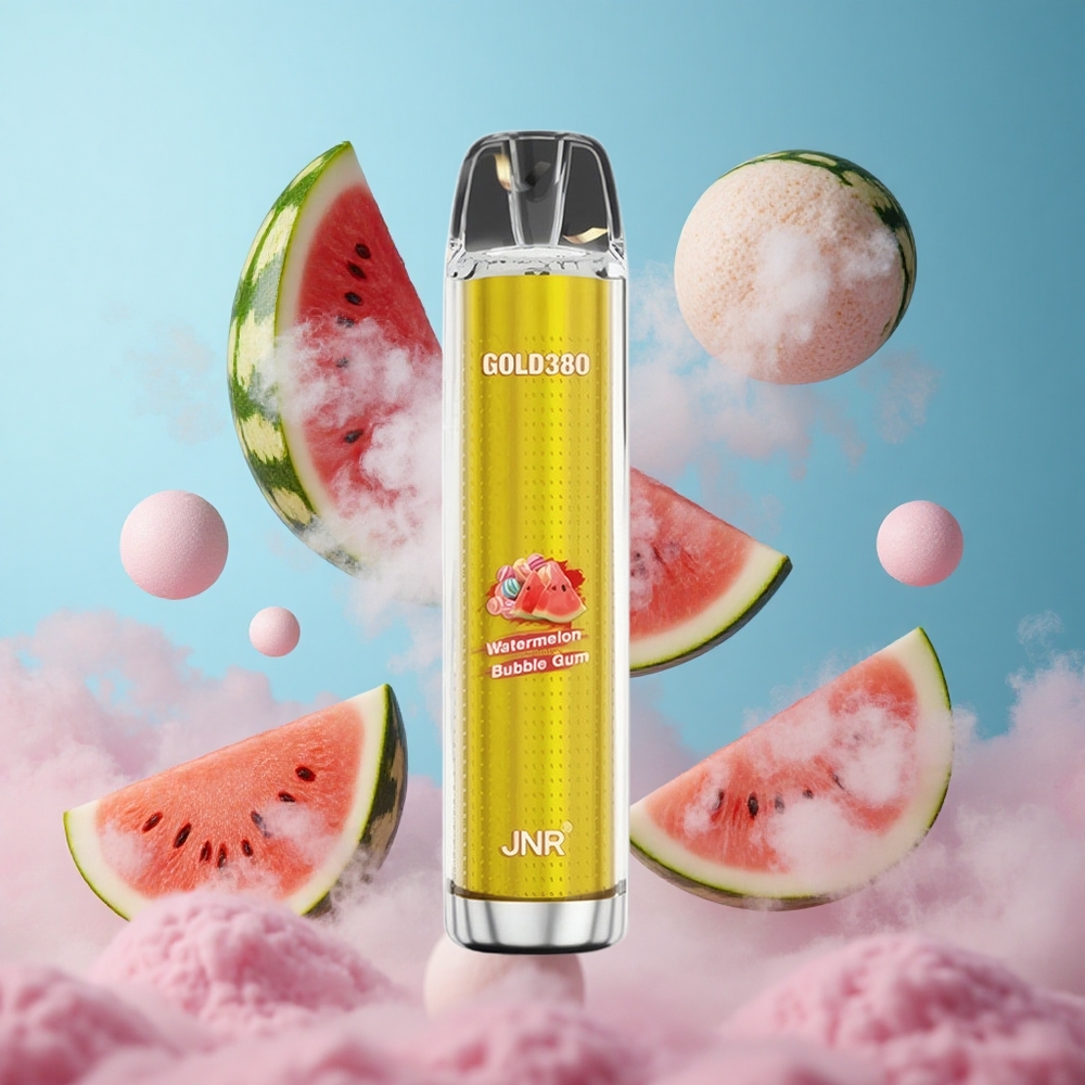 JNR Gold380 6000 Puffs 13ml Disposable Vape Watermelon Bubble Gum 0%/2%/5% Nicotine
