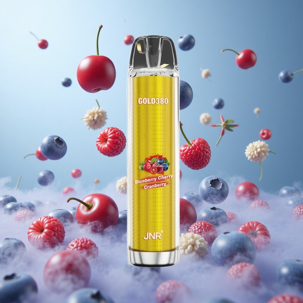 JNR Gold380 6000 Puffs Disposable Vape Blueberry Cherry Cranberry 1500mAh 13ml