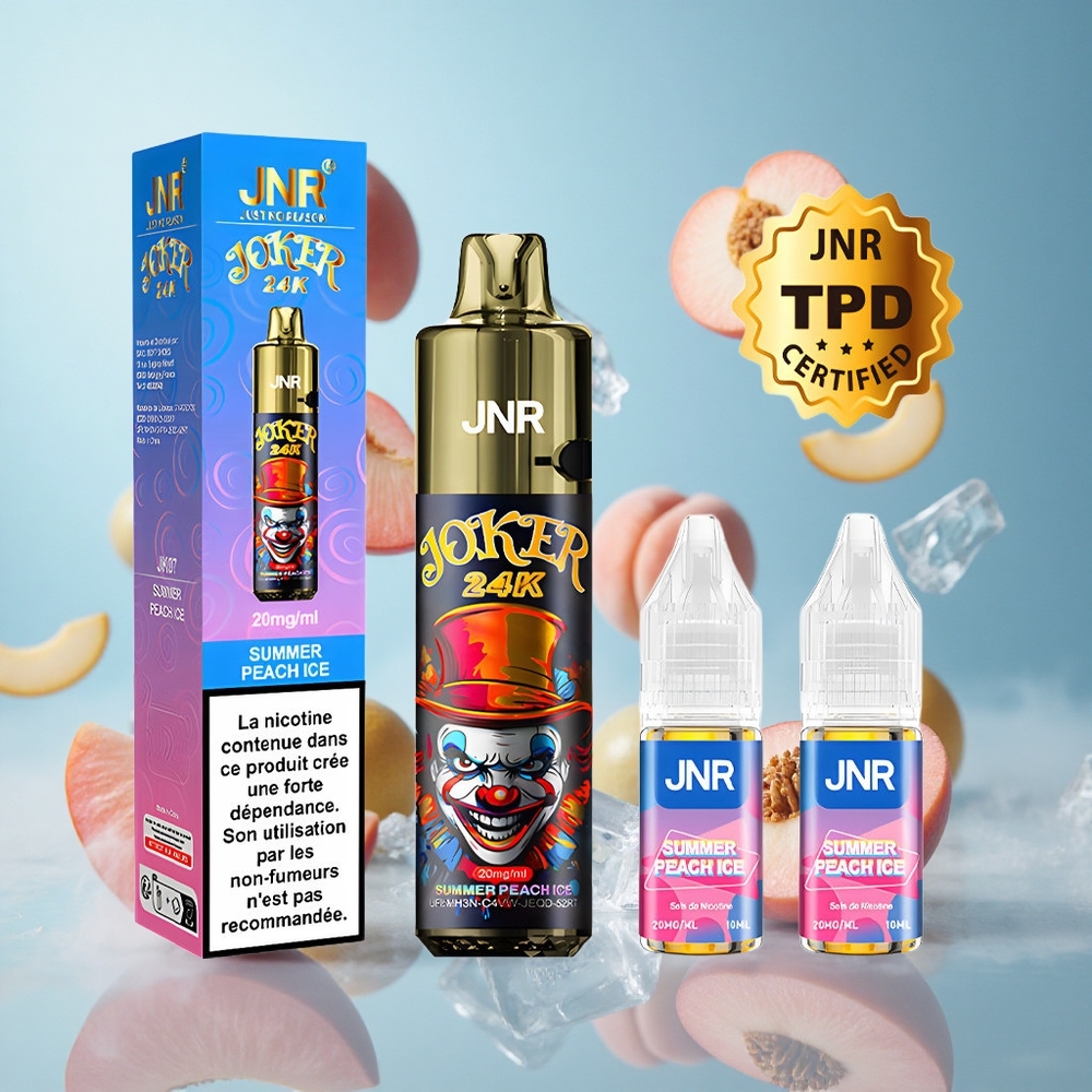 JNR Joker 24000 Puffs Summer Peach Ice Refillable 2+10ml 800mAh TPD