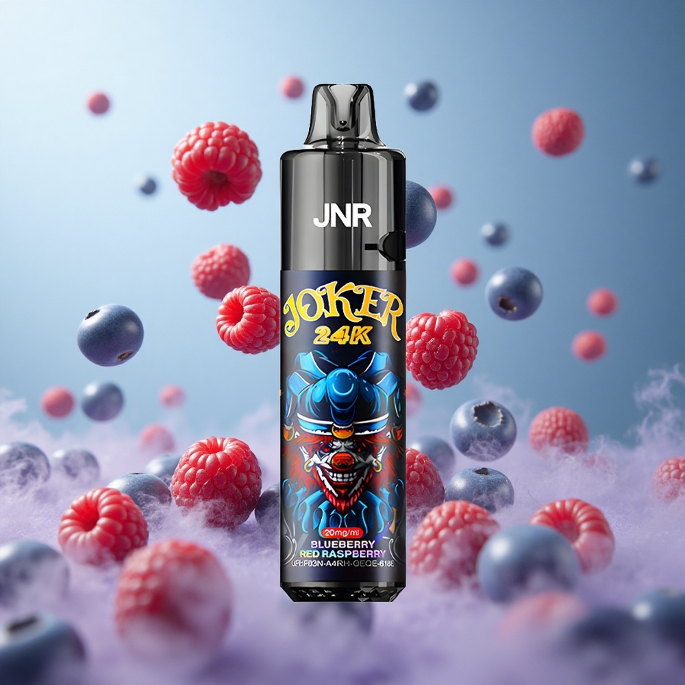 JNR Joker 24K 24000 Puffs Blueberry Red Raspberry 2+10ml Refillable 800mAh