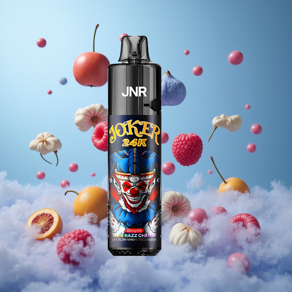 JNR Joker 24K 24000 Puffs Disposable Vape Blue Razz Cherry 2+10ml Refillable Pod 800mAh