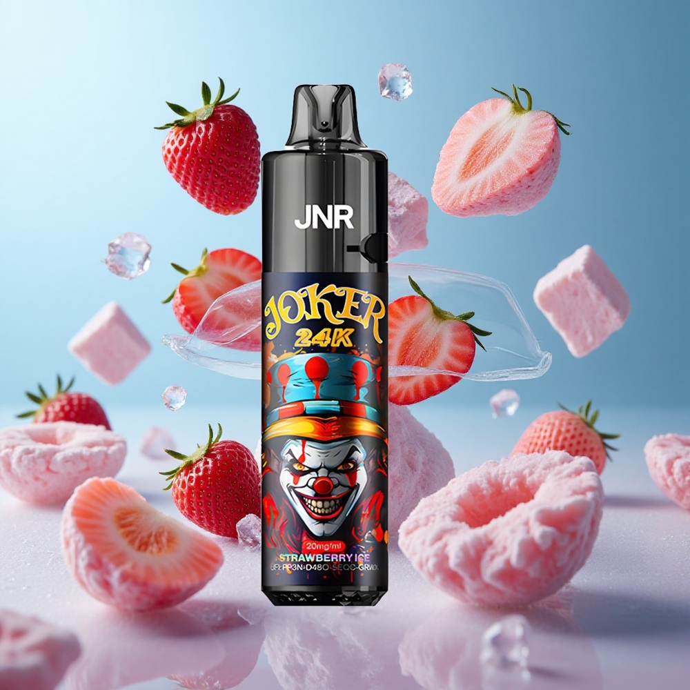 JNR Joker 24K 24000 Puffs Strawberry Ice Disposable Vape 2+10ml Refillable 800mAh Type-C