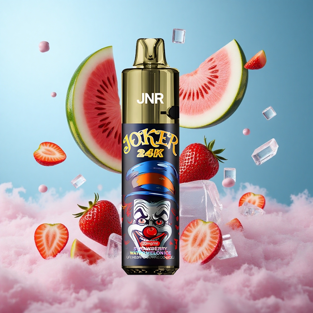 JNR Joker 24K Puffs Disposable Vape Strawberry Watermelon Ice 800mAh 2% Nicotine