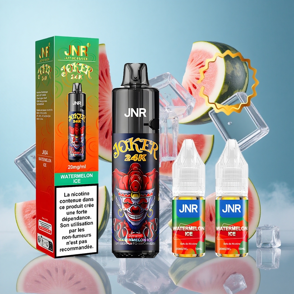 JNR Joker 24K Puffs Disposable Vape Watermelon Ice 800mAh 2+10ml Refillable Pod