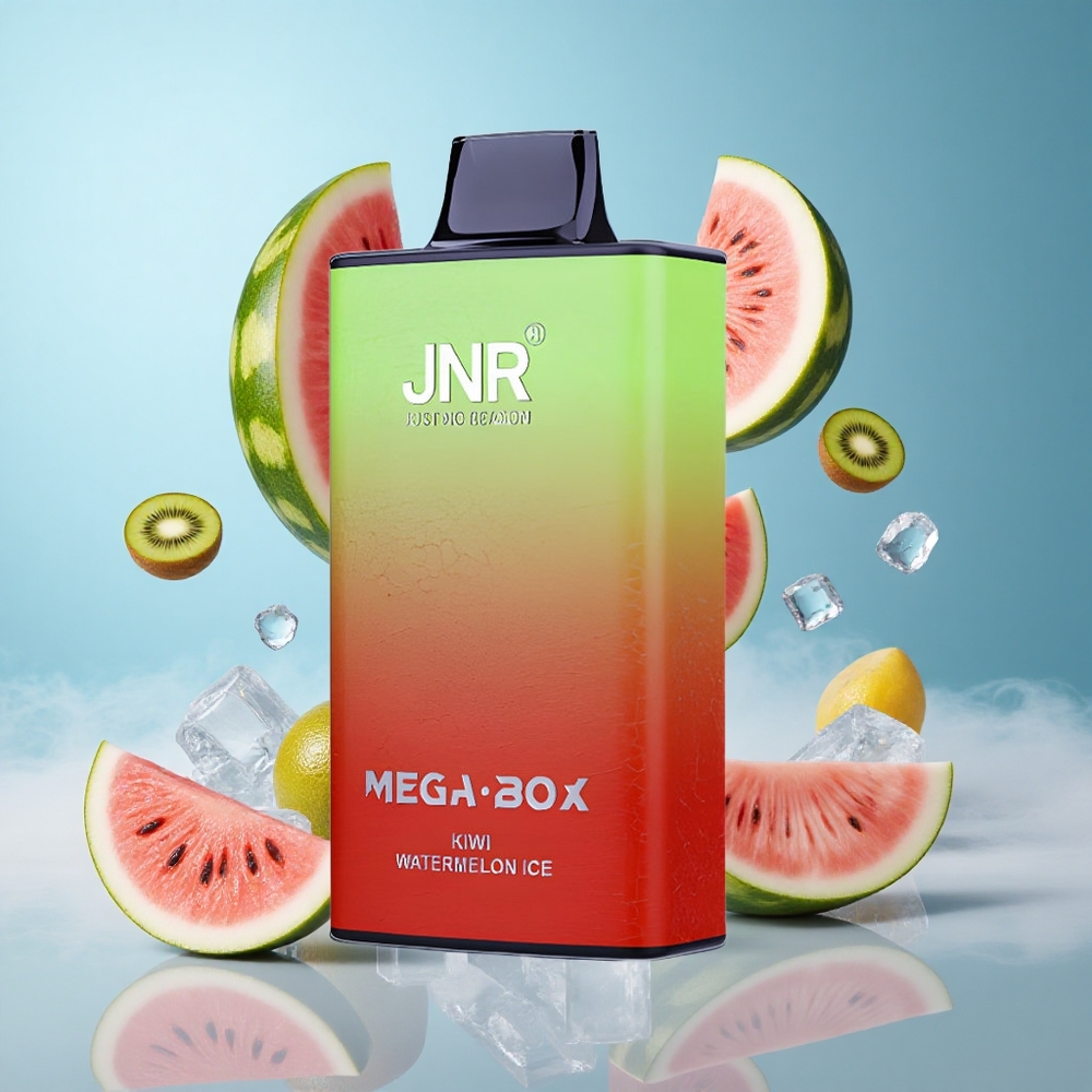 JNR Mega Box 25000 Puffs 30ml Dual Mesh Kiwi Watermelon Ice Disposable Vape