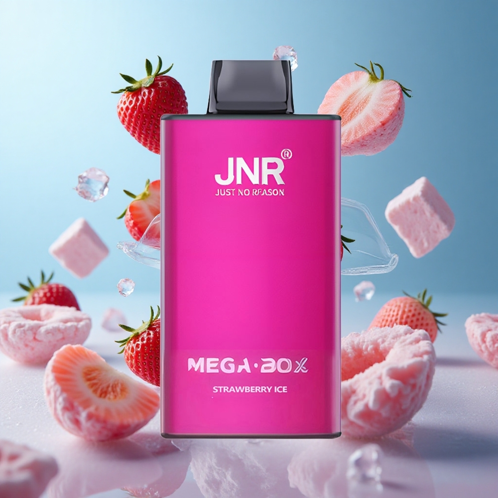 JNR Mega Box 25000 Puffs 30ml Strawberry Ice Dual Mesh Coil Type-C Disposable Vape
