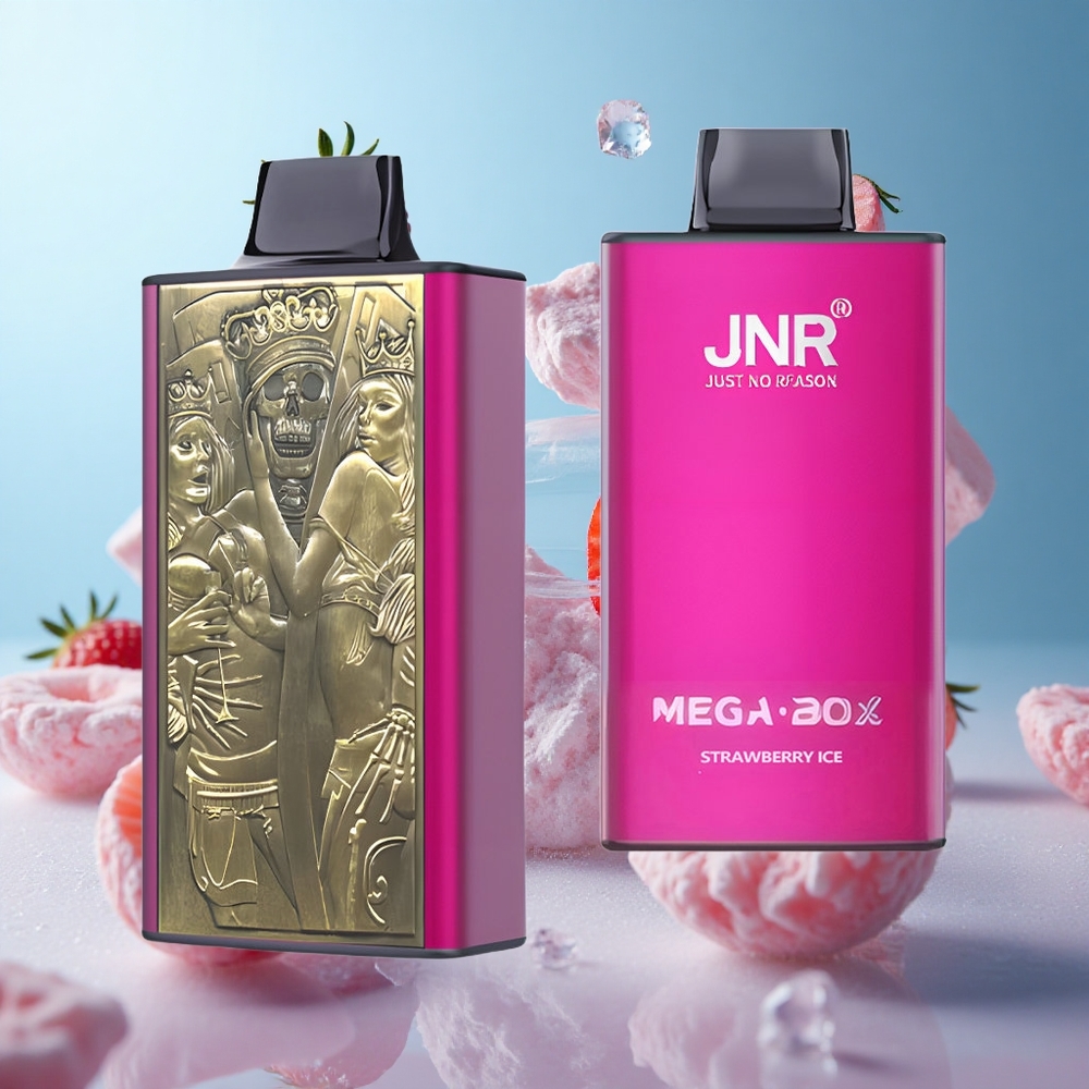 JNR Mega Box 25000 Puffs 30ml Strawberry Ice Dual Mesh Coil Type-C Disposable Vape