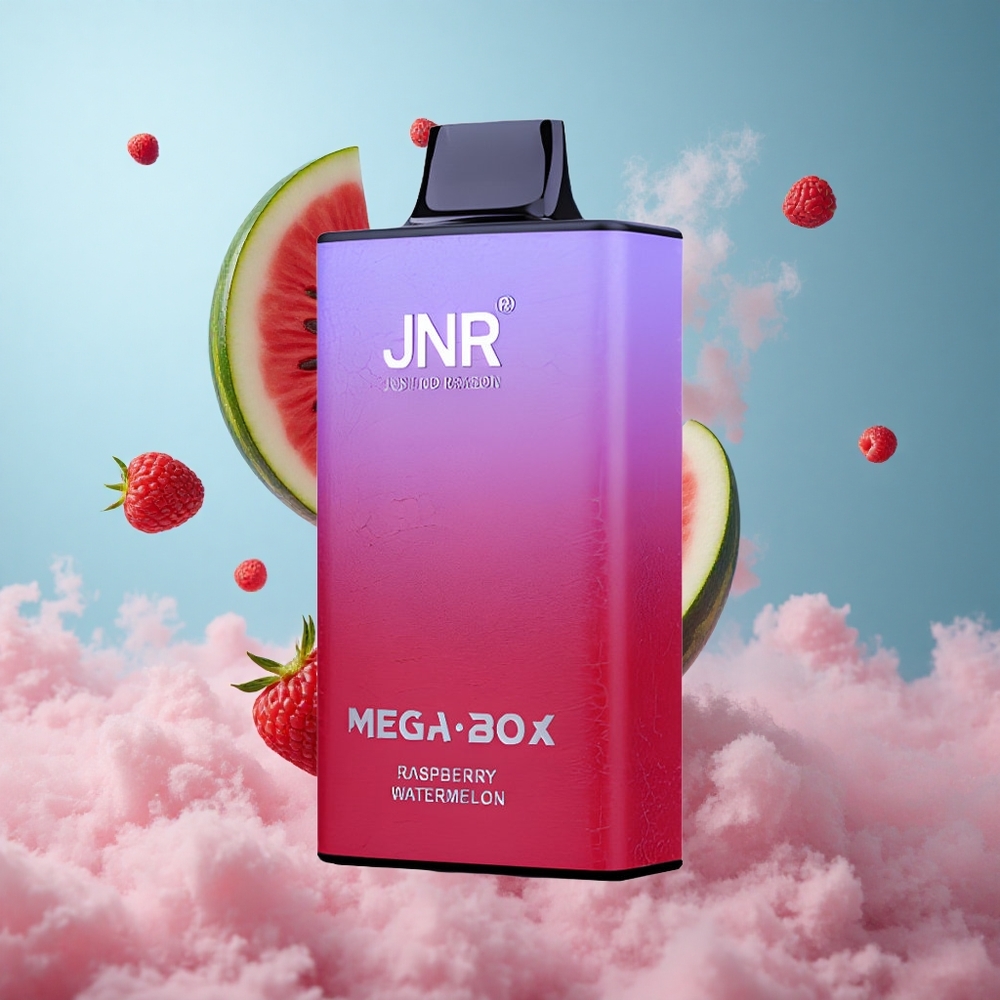 JNR Mega Box 25000 Puffs Disposable Vape Raspberry Watermelon 30ml 850mAh Dual Mesh 2% Nicotine