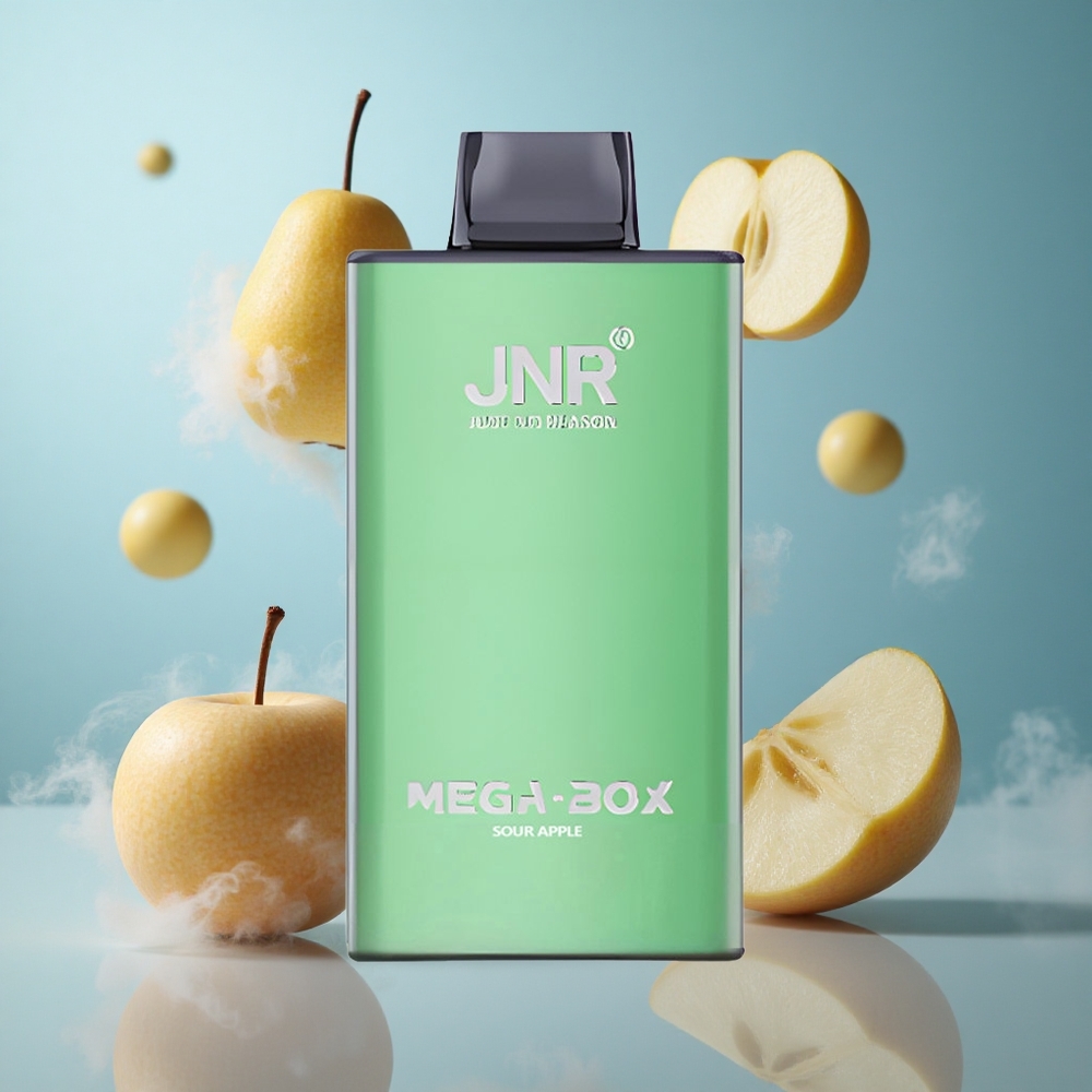 JNR Mega Box 25000 Puffs Sour Apple Disposable Vape 30ml Dual Mesh Coil Type-C