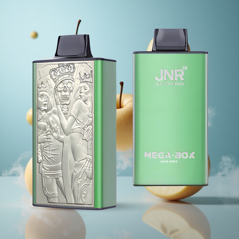 JNR Mega Box 25000 Puffs Sour Apple Disposable Vape 30ml Dual Mesh Coil Type-C