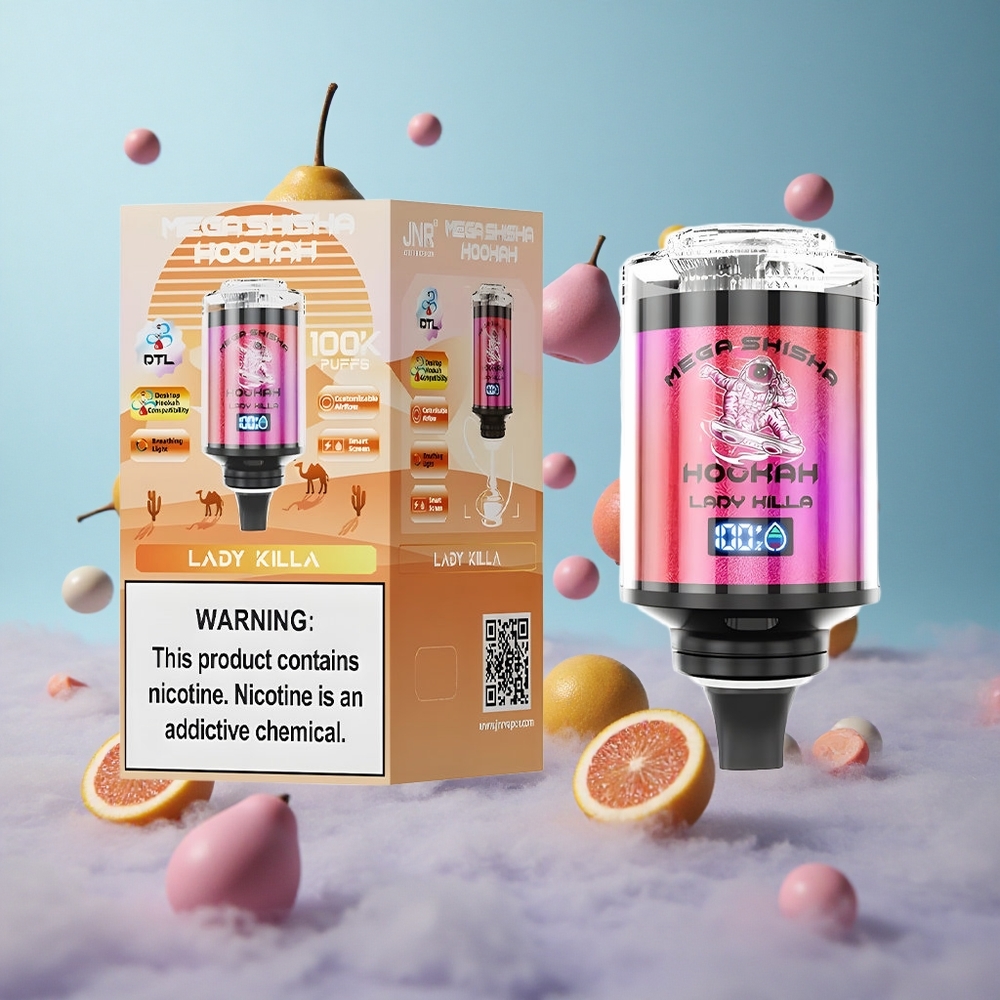 JNR Mega Shisha 100K 2200mAh 60mL 2% Nicotine Lady Killa Desktop Compatibility
