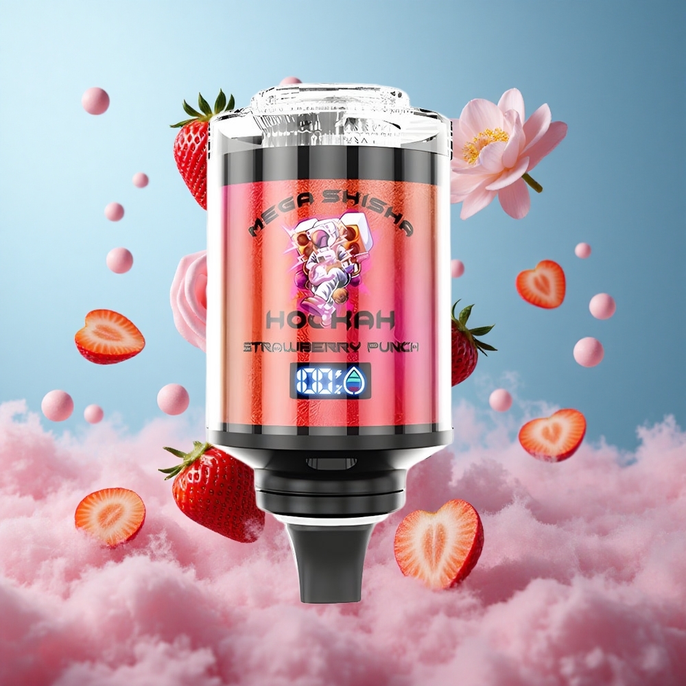 JNR Mega Shisha 100K Strawberry Punch 70.2mm Desktop 60mL 2200mAh Type-C