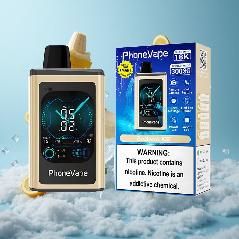 JNR PhoneVape 30000 Puffs Turbo Adjustable Airflow Banana Ice Disposable Vape