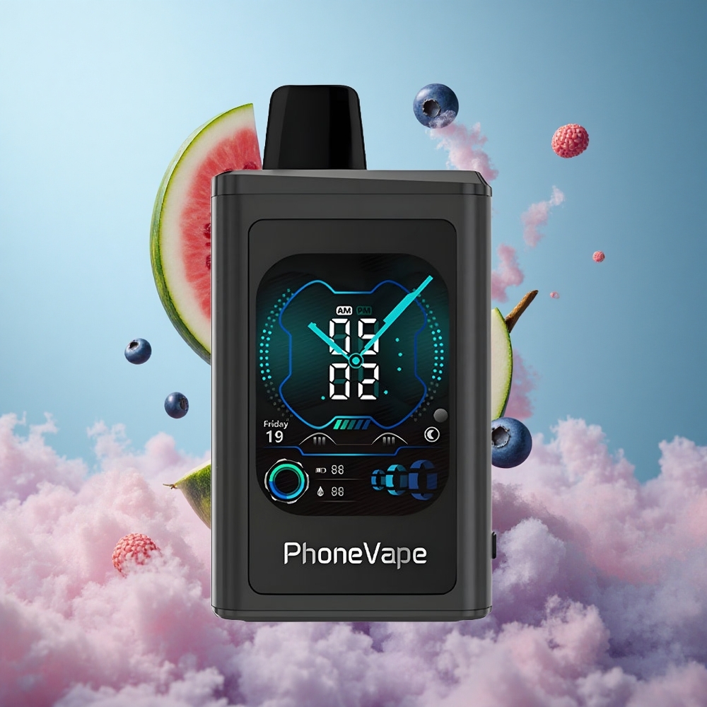 JNR PhoneVape 30000 Puffs Turbo Adjustable Airflow Blueberry Watermelon Disposable Vape