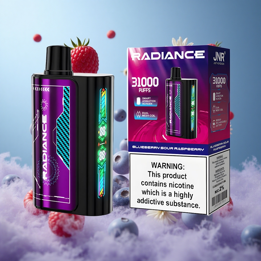 JNR Radiance 31000 Puffs 28ml Dual Mesh Blueberry Sour Raspberry Disposable Vape