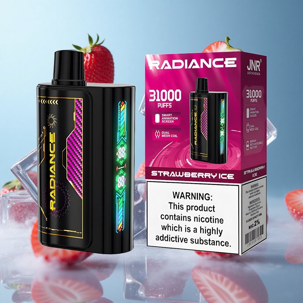 JNR Radiance 31000 Puffs 28ml Dual Mesh Strawberry Ice Disposable Vape