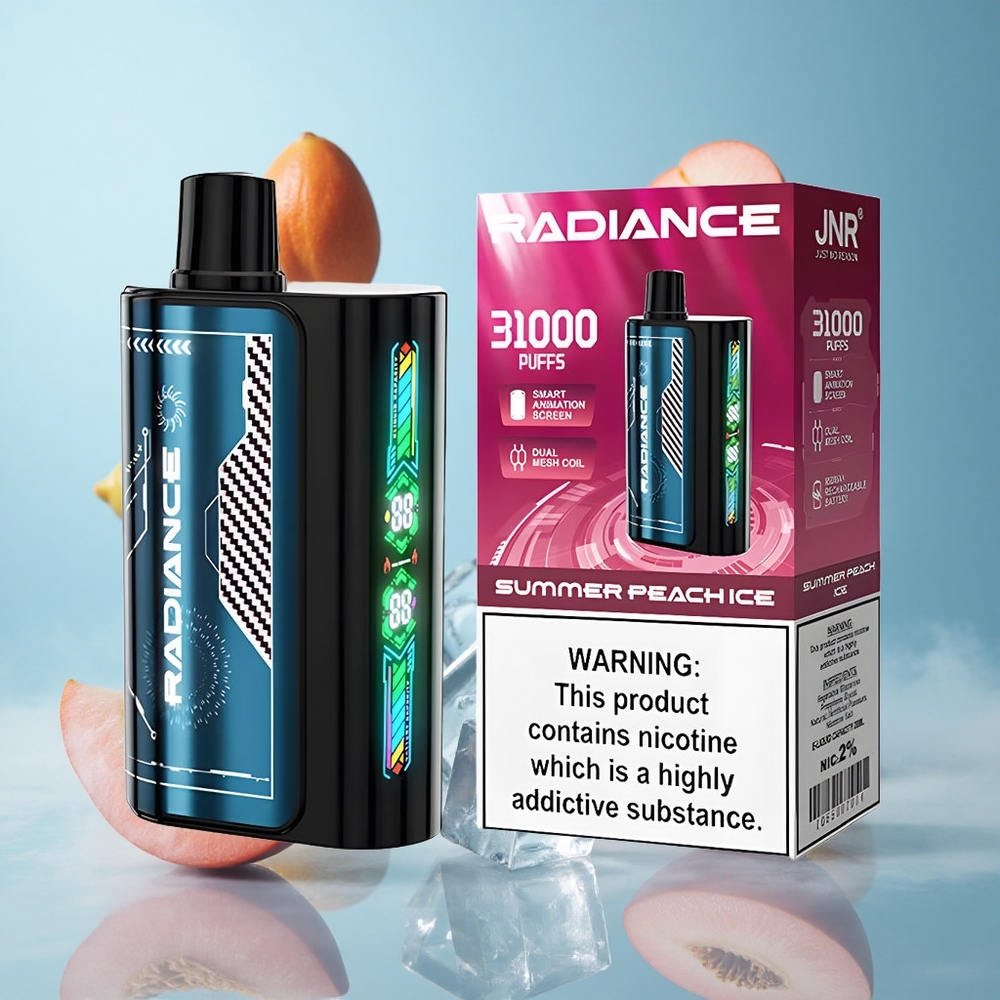 JNR Radiance 31000 Puffs 28ml Dual Mesh Summer Peach Ice Disposable Vape