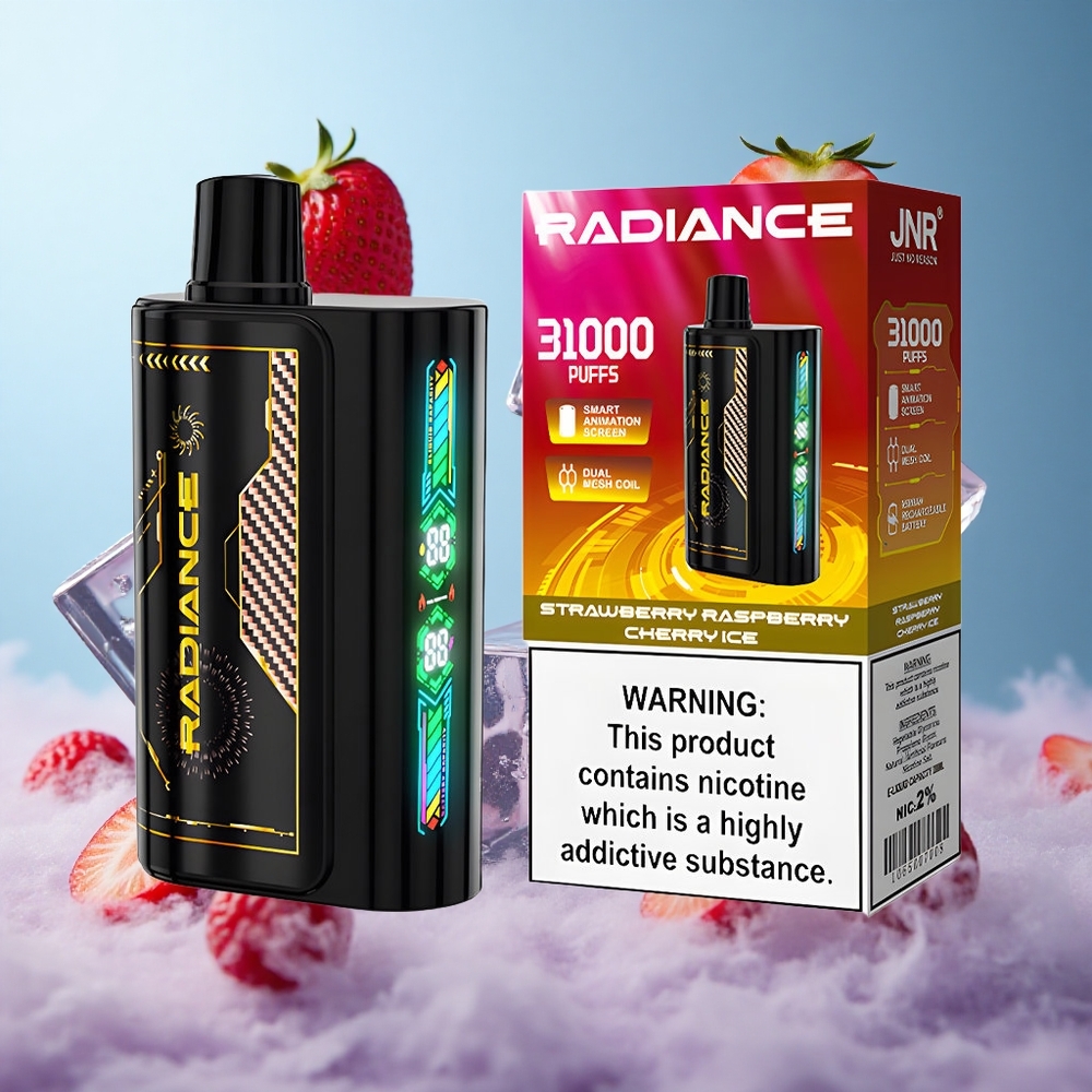 JNR Radiance 31000 Puffs 28ml Strawberry Raspberry Cherry Ice Dual Mesh 950mAh Type-C