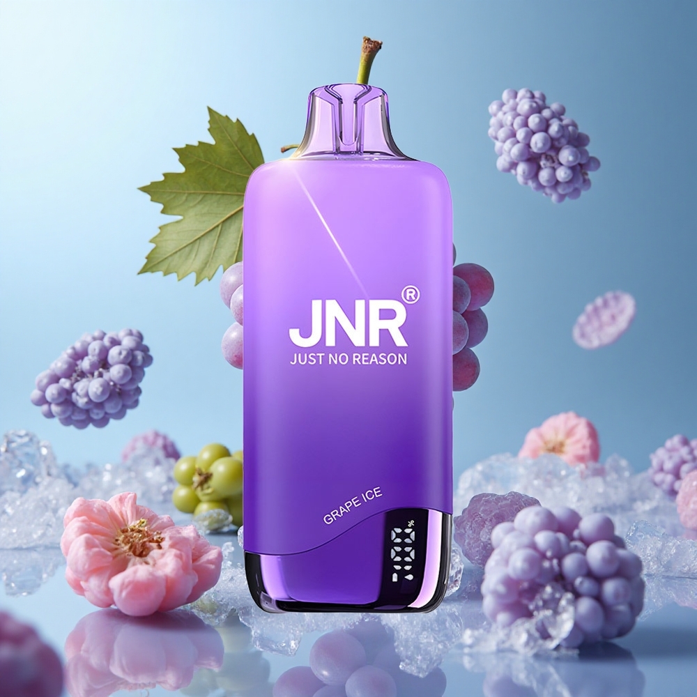 JNR Rainbow 10500 Puffs 18ml Grape Ice Disposable Vape 600mAh 0.8ohm Mesh