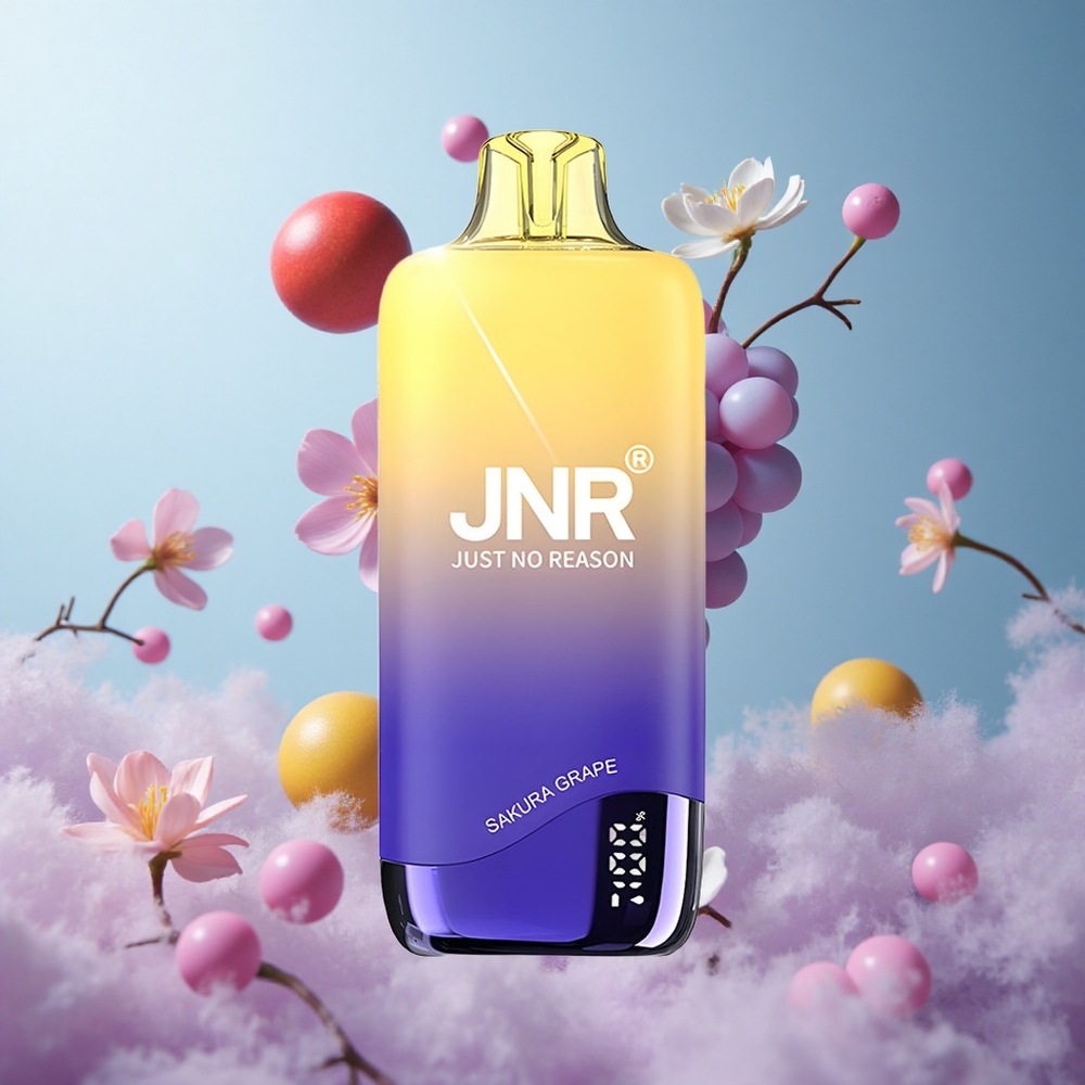 JNR Rainbow 10500 Puffs Disposable Vape Sakura Grape 600mAh 18ml 0.8ohm Mesh