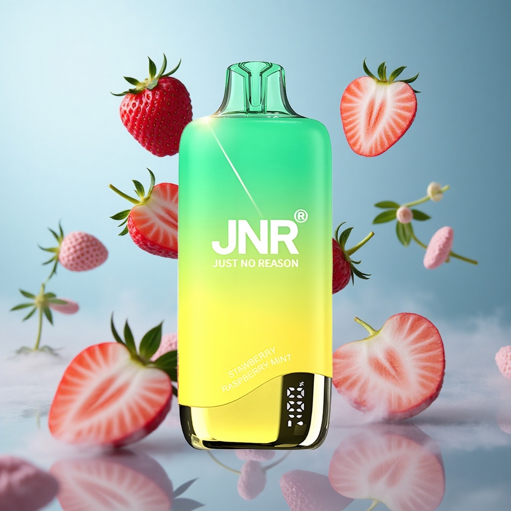JNR Rainbow 10500 Puffs Disposable Vape Strawberry Raspberry Mint 18ml 600mAh Mesh Coil