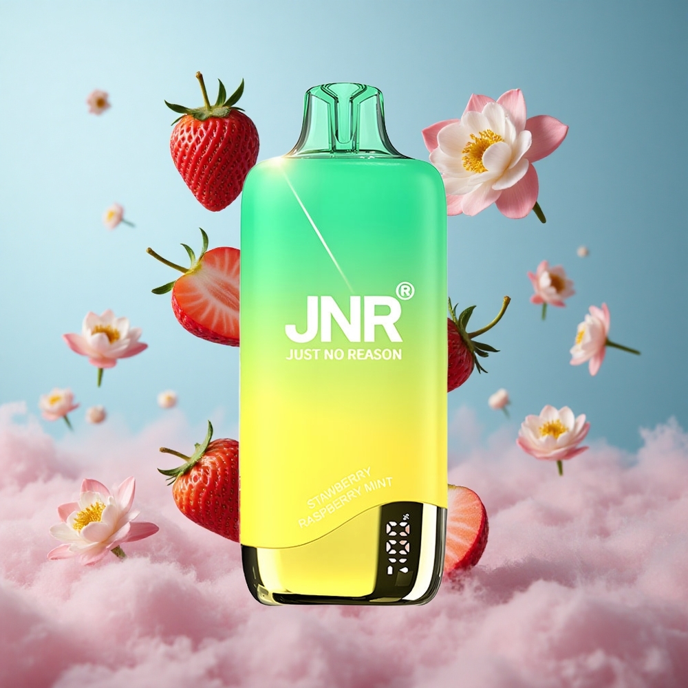 JNR Rainbow 10500 Puffs Strawberry Peachmint Disposable Vape 18ml 600mAh USB Type-C