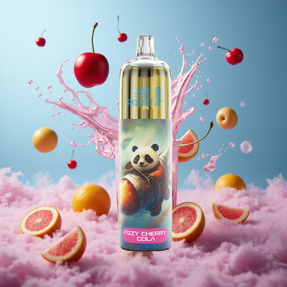 JNR Rocket-X 12400 Puffs Fizzy Cherry Cola Disposable Vape with RGB Lights 850mAh Type-C