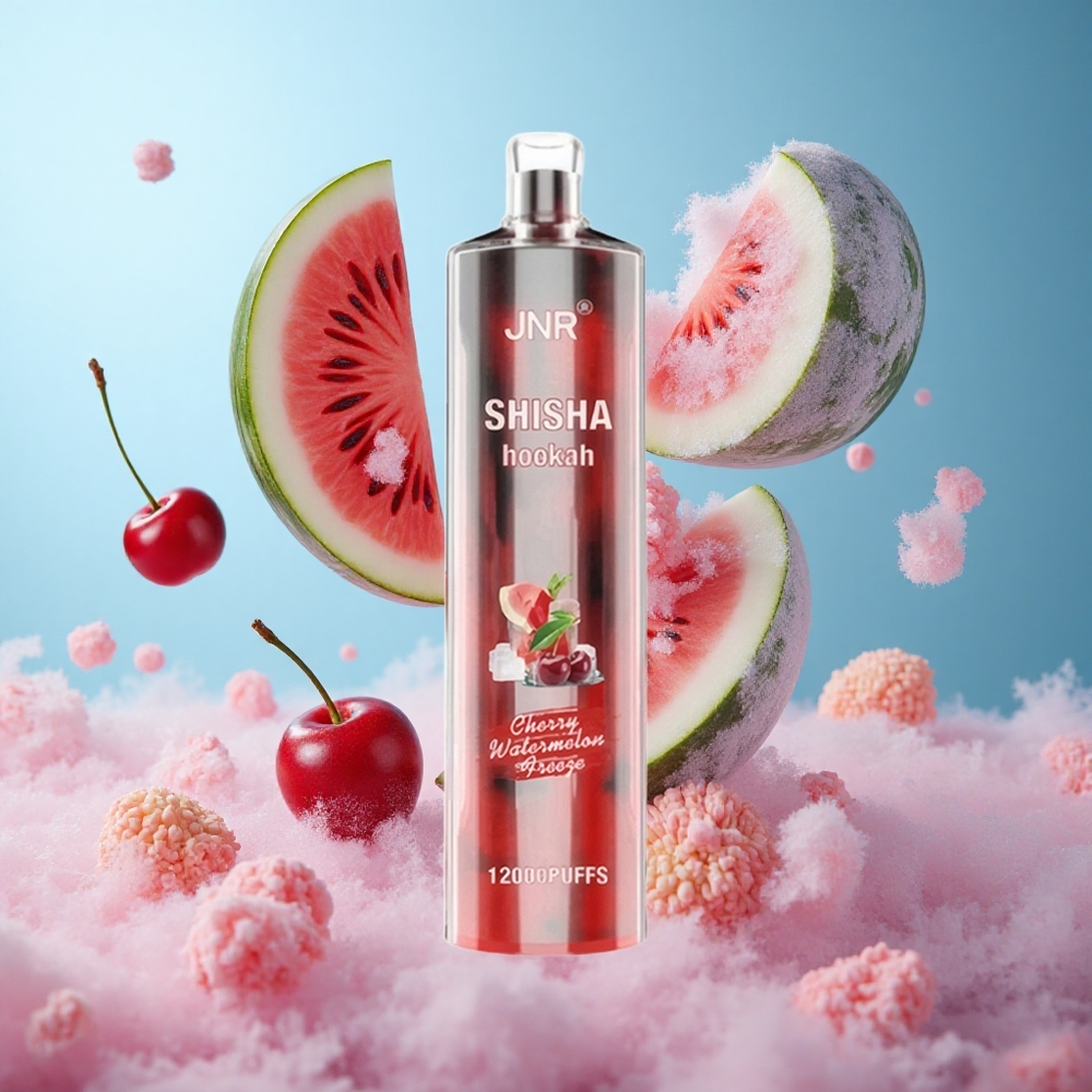 JNR Shisha Hookah 12000 Puffs Cherry Watermelon Freeze 750mAh Type-C 24ml 0.6 Ohm