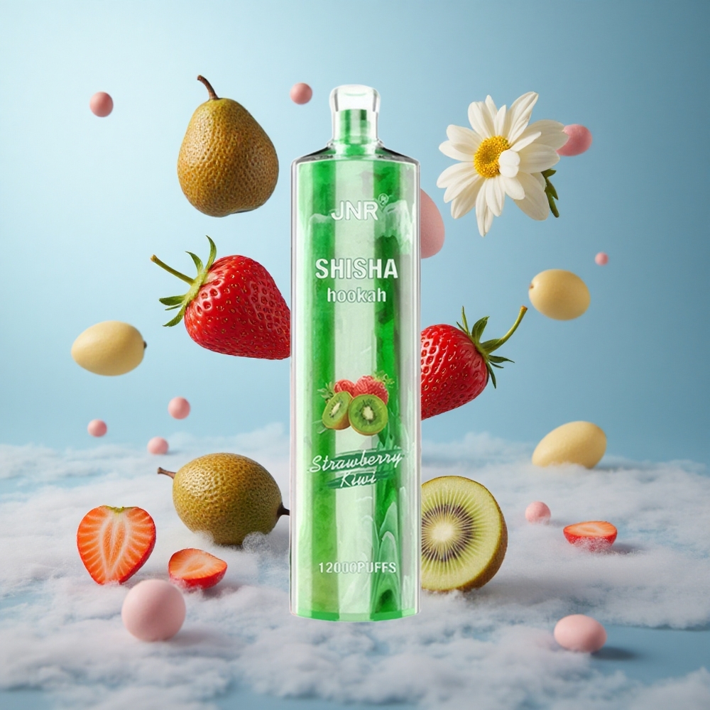 JNR Shisha Hookah 12000 Puffs Strawberry Kiwi 24ml 750mAh Type-C Disposable Vape