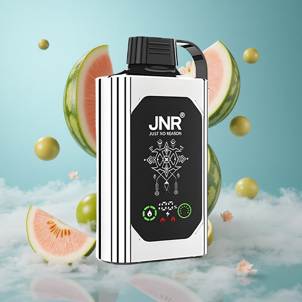 JNR Shisha Hookah Box 20500 Puffs Double Melon Mint HD Display 1000mAh 25ml Dual Mesh Coil Type-C 0%/2%/5% Nicotine