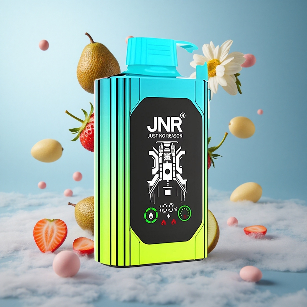 JNR Shisha Hookah Box 20500 Puffs HD Display Dual Mesh Coil Type-C Strawberry Kiwi