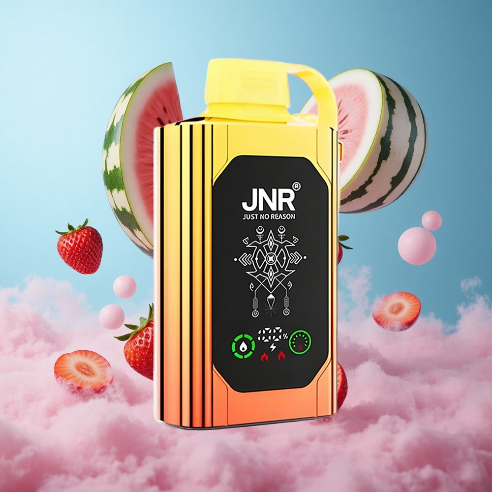JNR Shisha Hookah Box 20500 Puffs HD Display Watermelon Strawberry Bubblegum Dual Mesh Coil Type-C 1000mAh 25ml 0%/2%/5% Nicotine