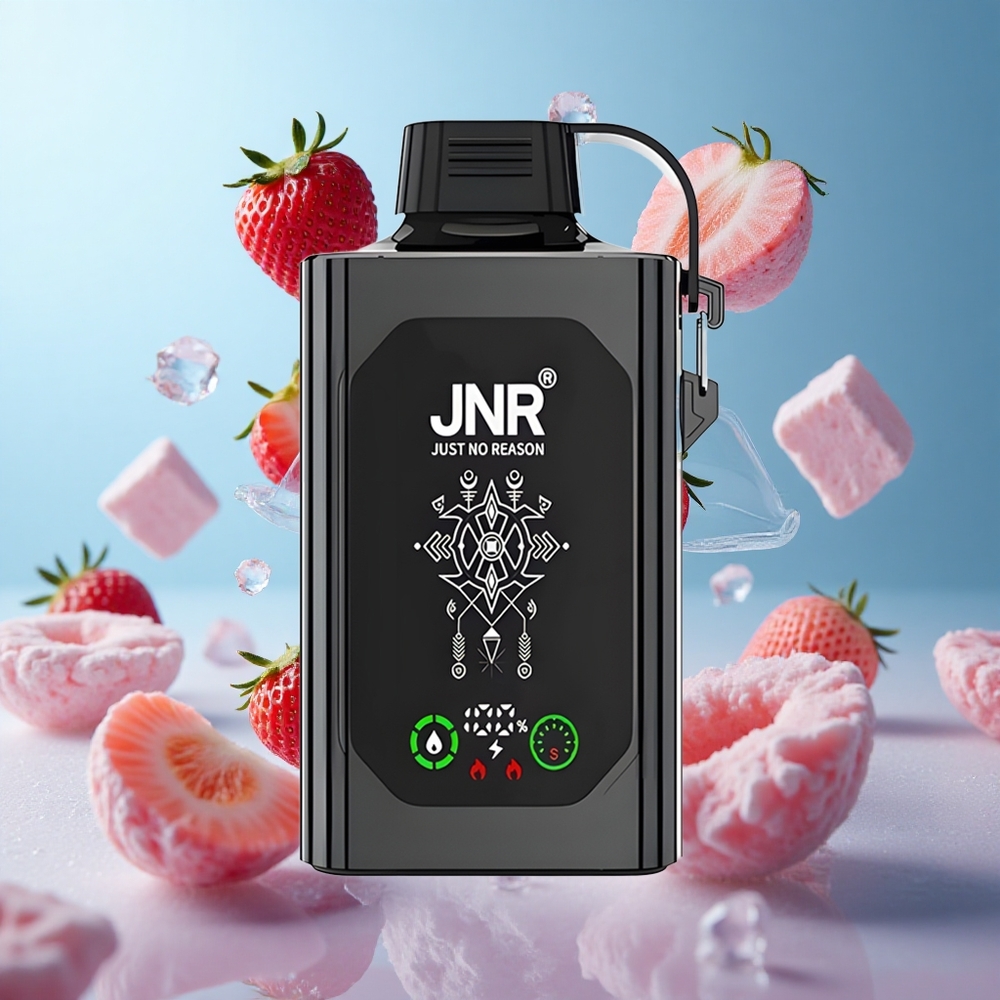 JNR Shisha Hookah Box 20500 Puffs Strawberry Ice HD Display 1000mAh 25ml Dual Mesh Coil Type-C