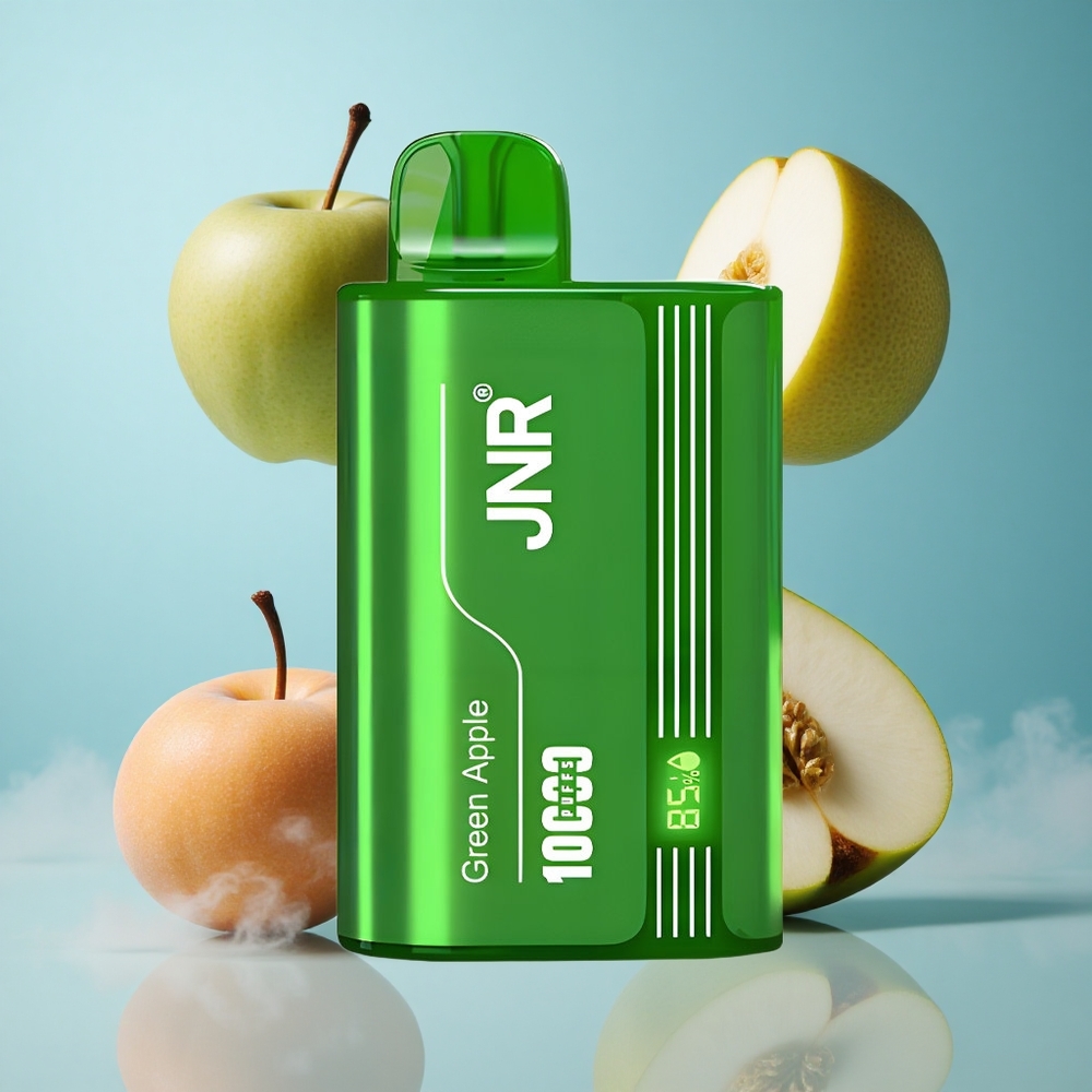 JNR Tank 10000 Puffs Digital Display Dual Mesh Green Apple Peach Pear