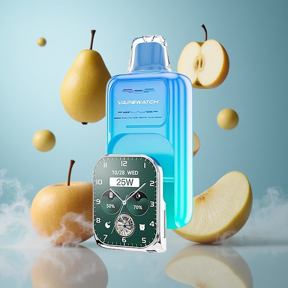 JNR Vape Watch 30000 Puffs 19mL Sour Apple Ice 1000mAh Type-C Dual Mesh