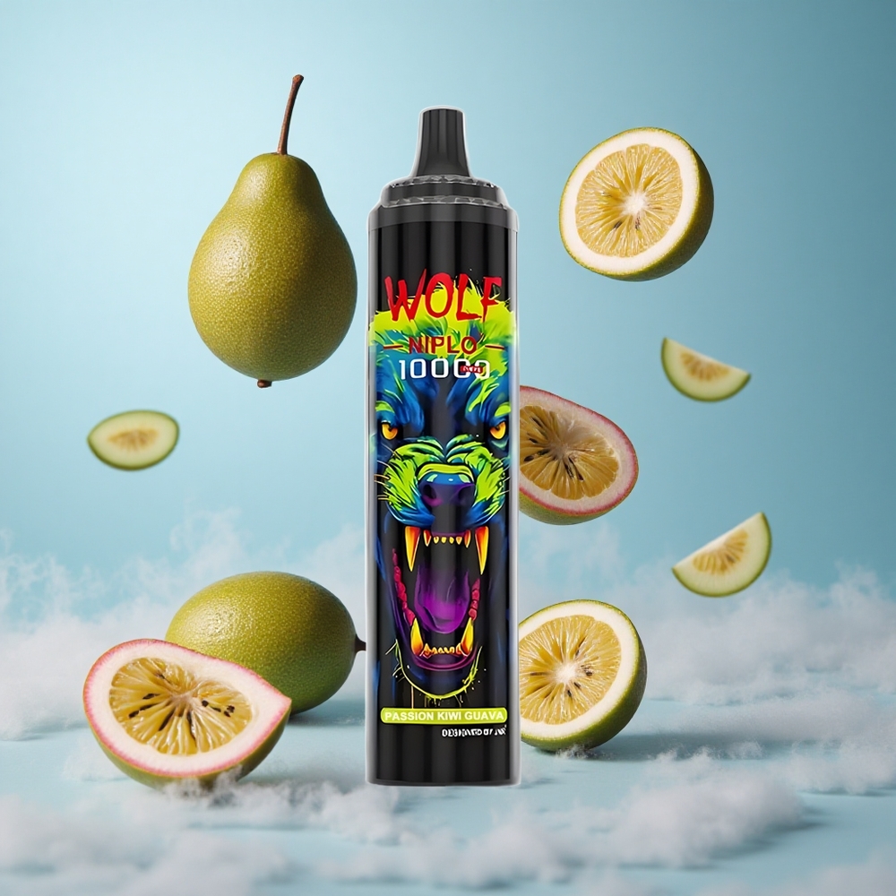 JNR Wolf Niplo 10000 Puffs 20ml Passion Kiwi Guava 650mAh Type-C 0%/2%/5% Nicotine