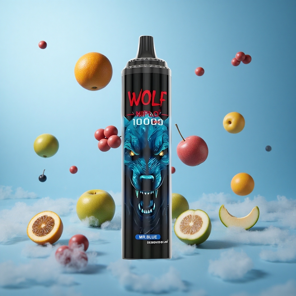JNR Wolf Niplo 10000 Puffs Mr Blue 20ml 650mAh Type-C 1.0 Ohm Mesh