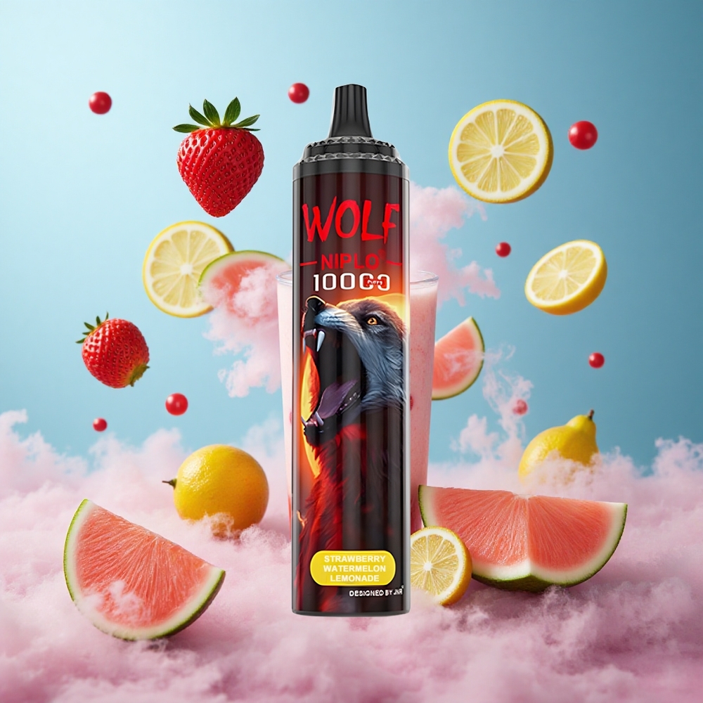 JNR Wolf Niplo 10000 Puffs Strawberry Watermelon Lemonade 20ml 650mAh Type-C