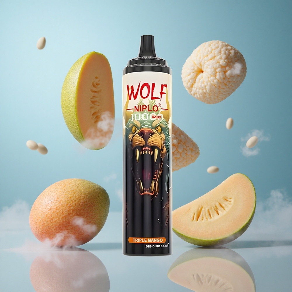 JNR Wolf Niplo 10000 Puffs Triple Mango Mesh 1.0Ω 650mAh 20ml Type-C