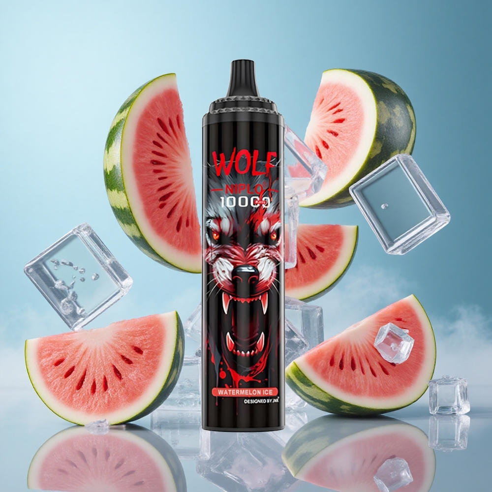 JNR Wolf Niplo 10000 Puffs Watermelon Ice 1.0 Ohm 650mAh 20ml Type-C
