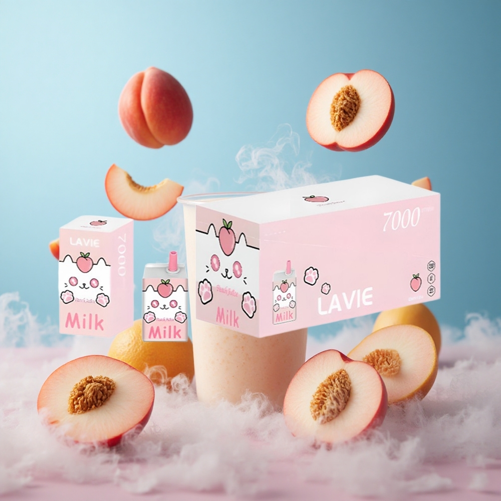 LAVIE Milk 7000 Puffs Peach Juice 16ML Type-C Rechargeable Disposable Vape
