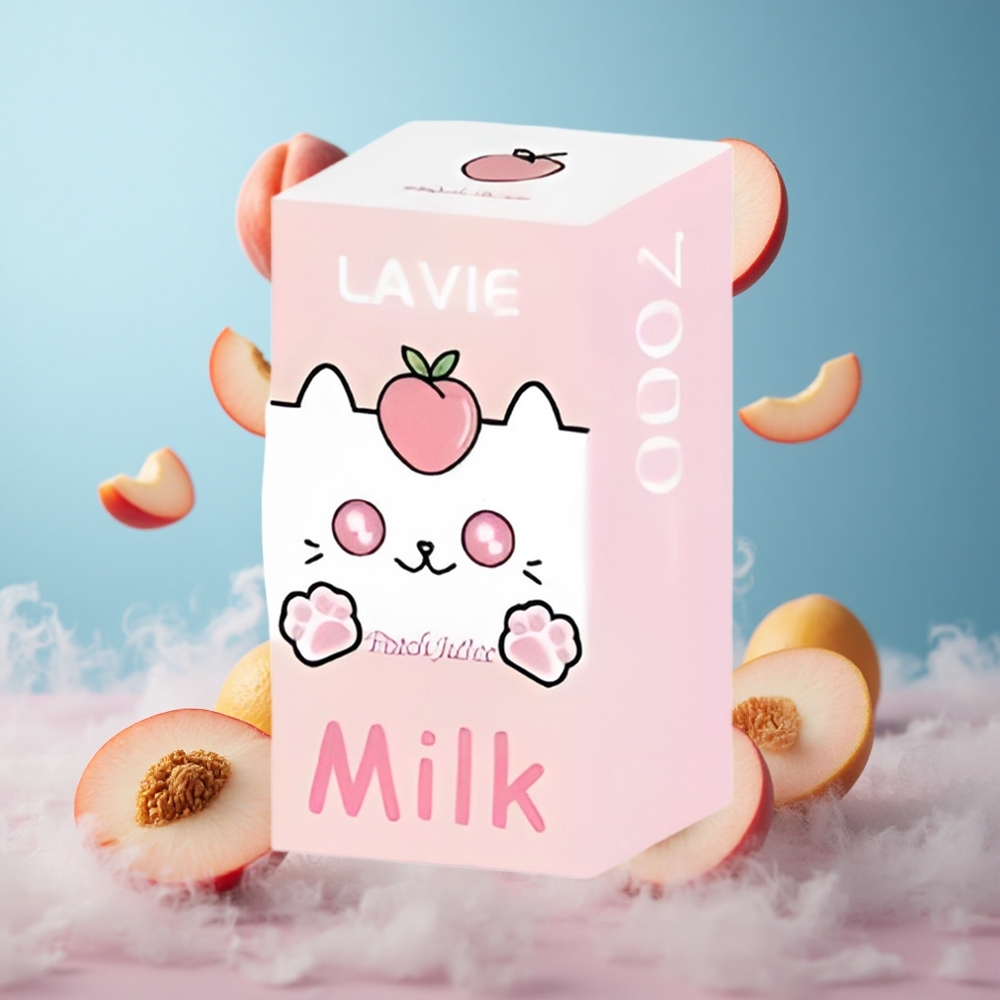 LAVIE Milk 7000 Puffs Peach Juice 16ML Type-C Rechargeable Disposable Vape