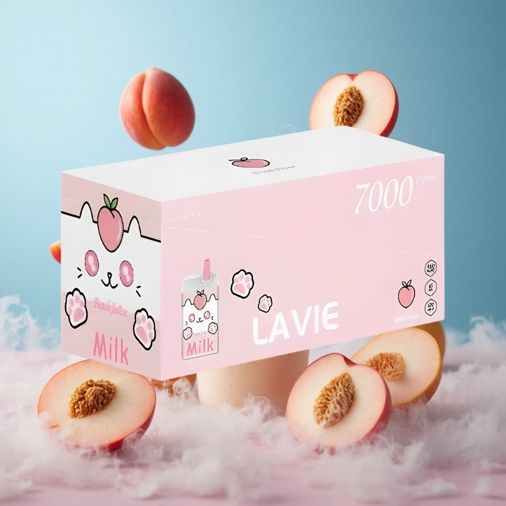 LAVIE Milk 7000 Puffs Peach Juice 16ML Type-C Rechargeable Disposable Vape