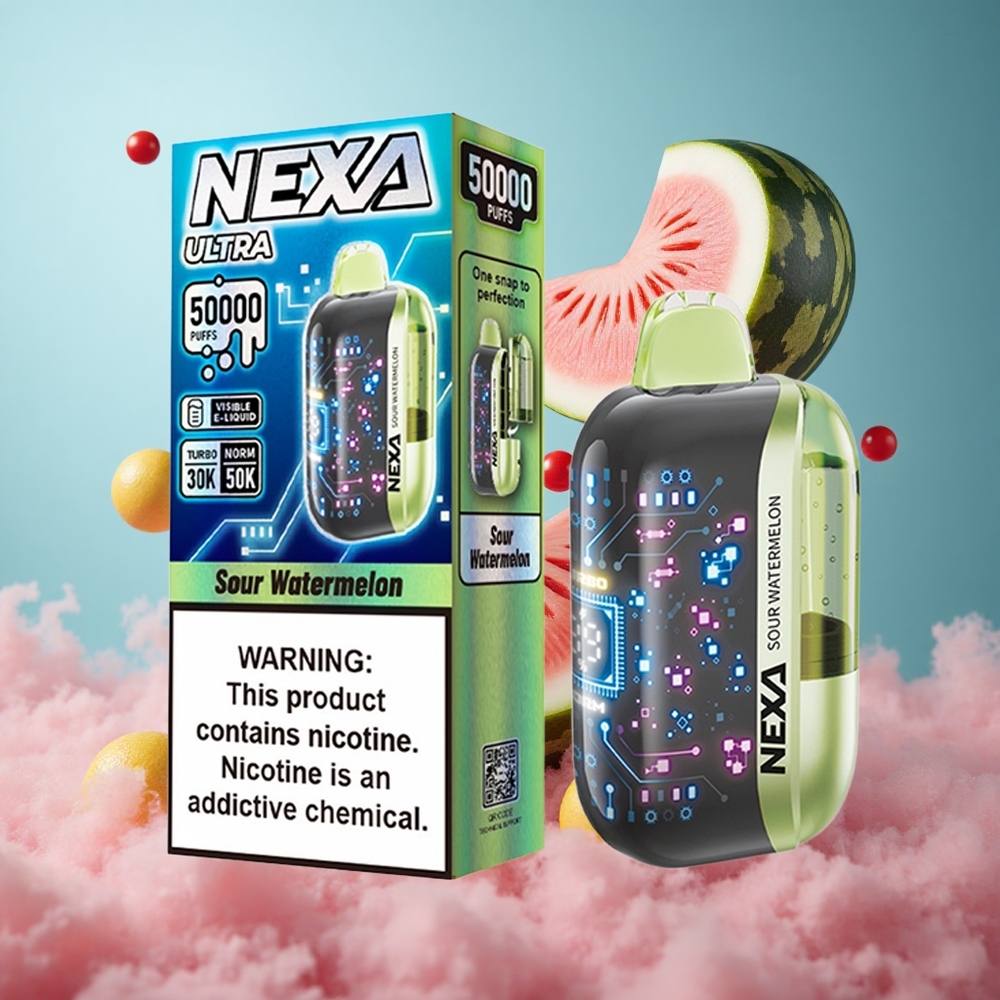 NEXA Ultra 50000 Puffs 20ml 5% Nicotine Sour Watermelon Disposable Vape