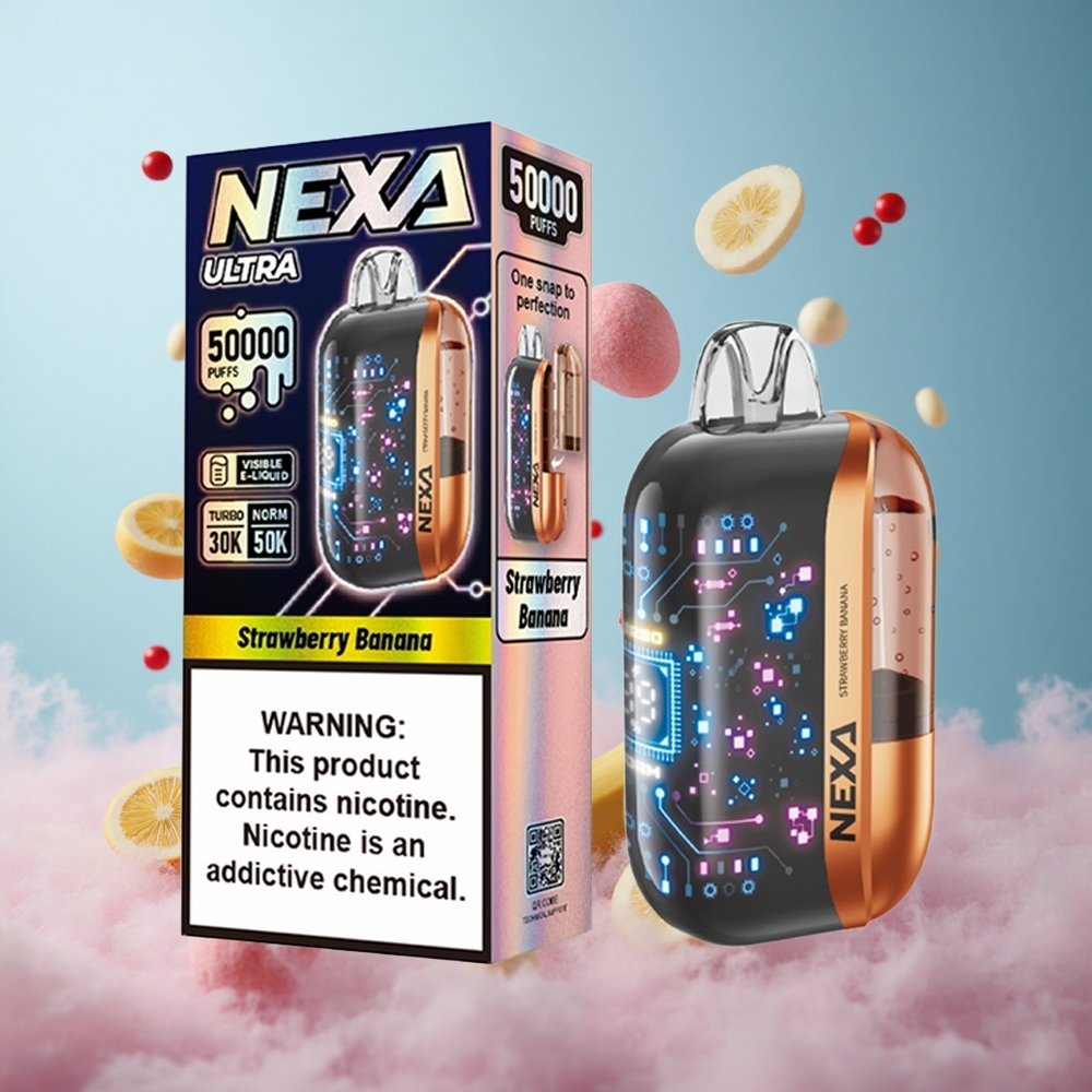 NEXA Ultra 50000 Puffs 20ml 800mah 5% Nicotine Strawberry Banana Disposable Vape