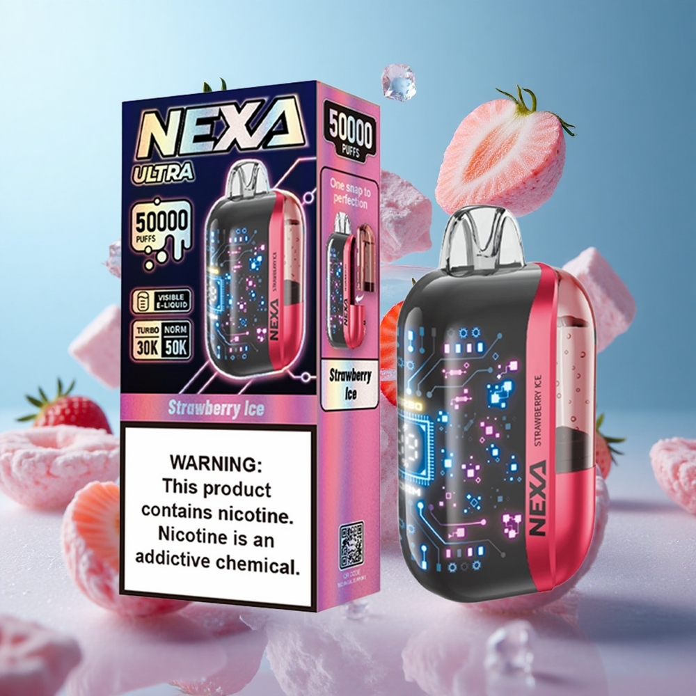 NEXA Ultra 50000 Puffs Disposable Vape 20ml 800mah 5% Nicotine Strawberry Ice