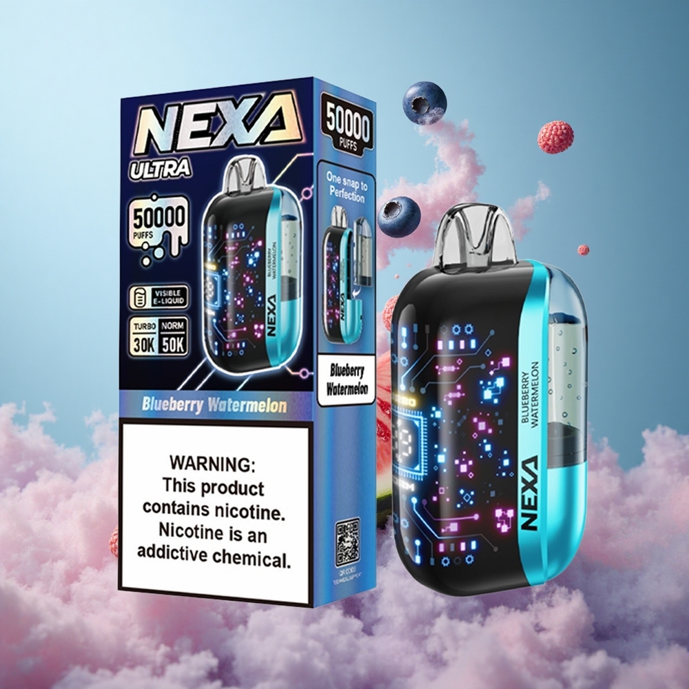 NEXA Ultra 50000 Puffs Disposable Vape Blueberry Watermelon 20ml 800mah Type-c